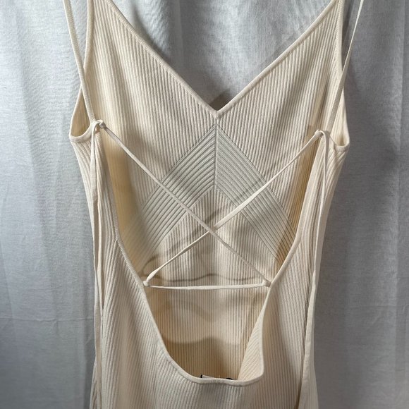 ⚡️HOST PICK⚡️Rag & Bone Ivory Bodycon Ribbed Dress Sz L - Picture 5 of 7